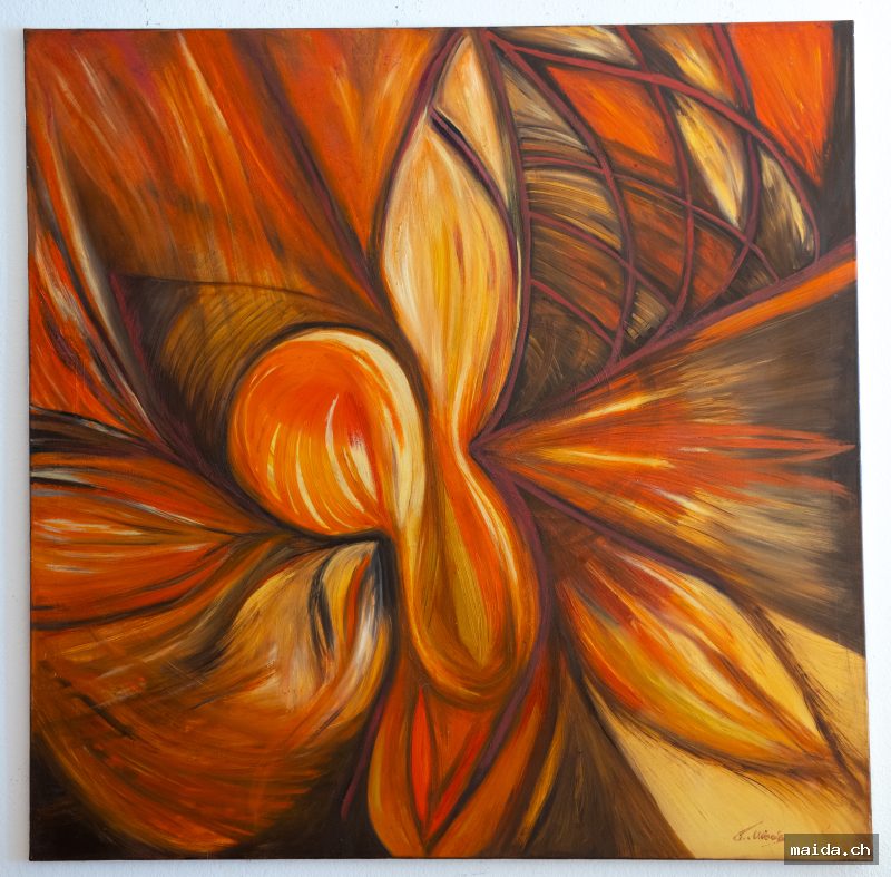 1182 — Huile sur toile, 100×100 cm, 2025